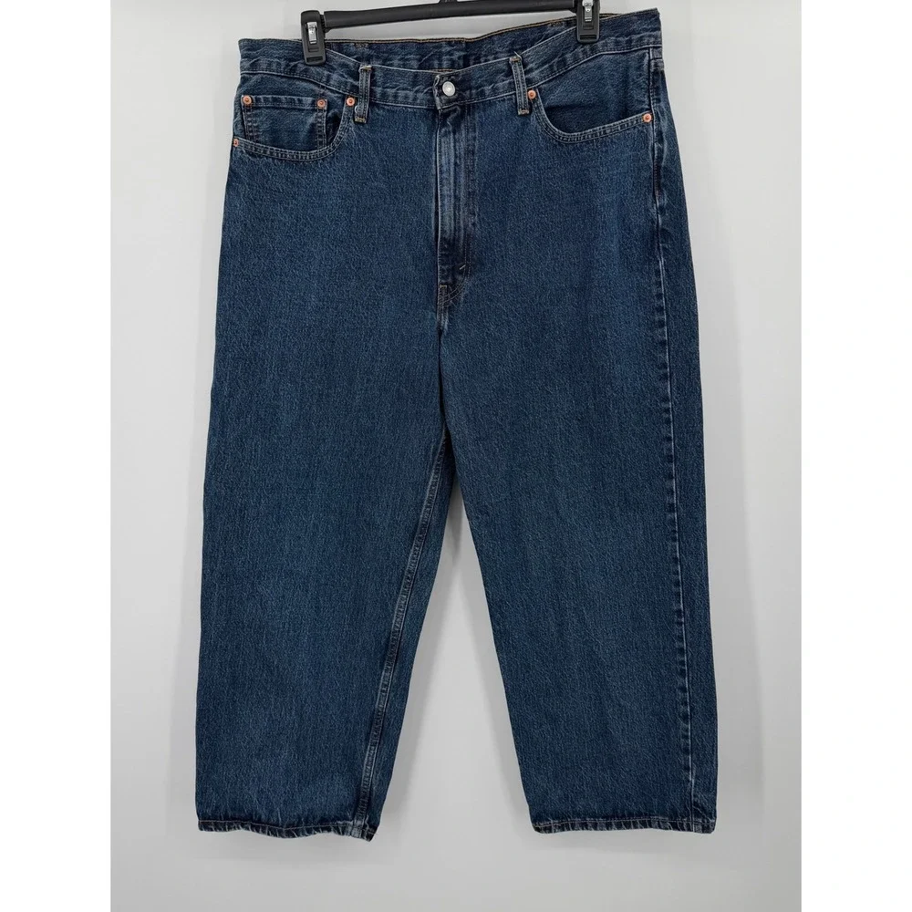 Levis 578 Loose Fit Jeans Mens 40x29 Dark Wash Baggy Wide Leg Denim Blue